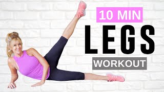 10 Minute Legs Workout For Women Over 50  Indoor Workout [upl. by Elyrehc187]