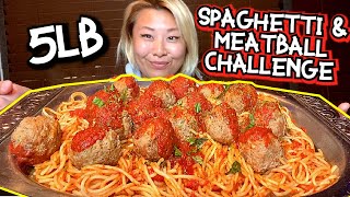 MASSIVE 5LB SPAGHETTI AND MEATBALLS CHALLENGE in ORLANDO FLORIDA RainaisCrazy [upl. by Chappell135]