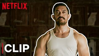 Aamir Khans Crazy Fight Scene  Dangal  Netflix India [upl. by Gan903]