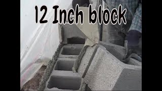 ASMR Block Laying and Masonry how to lay 12quot cmu block wall [upl. by Attiuqaj]