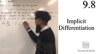 Edexcel A level Maths 98 Implicit Differentiation [upl. by Celestine]