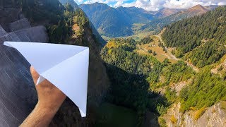 Throwing PAPER AIRPLANES from 165m Dam [upl. by Venetis310]