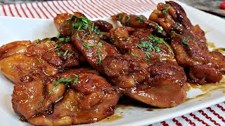 Honey Butter Glazed Chicken Thighs  Easy Glazed Chicken Recipe [upl. by Karalynn]