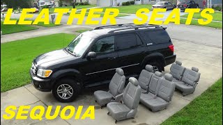 TOYOTA SEQUOIA LEATHER SEAT REPLACEMENT NICE UPGRADE [upl. by Arakawa]