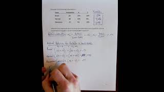 Chapter 13 Examples  Portfolio Expected Return and Variance 2 [upl. by Ailec]