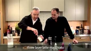 aerolatte  milk frother makes three layer caffè latte macchiato [upl. by Marshal]