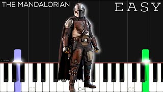 The Mandalorian  Star Wars Main Theme  EASY Piano Tutorial [upl. by Iggem]