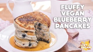 Fluffy Vegan Blueberry Pancakes [upl. by Hsiri]