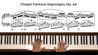 Chopin Fantaisie Impromptu Op 66 Piano Tutorial Part 1 [upl. by Adahsar31]