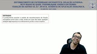 STJ INFO 834 paternidade socioafetiva e adoção [upl. by Jews]