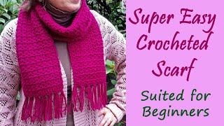 CROCHET Super Easy Crochet Scarf for Beginners [upl. by Lokim861]