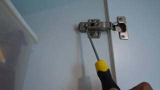 how to adjust cabinet door hinges DIY [upl. by Nais308]