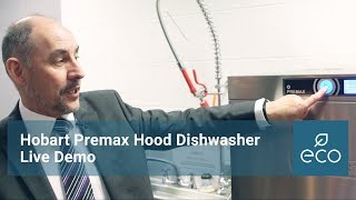 Hobart Premax Hood Dishwasher Demonstration [upl. by Irotal]