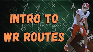 Intro To Wide Receiver Routes In American Football [upl. by Mik607]