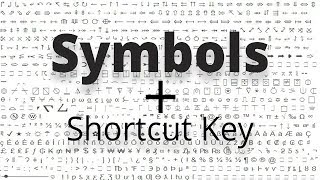 Common Symbols With Shortcut Keys Important [upl. by Rozele]