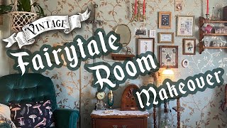 EXTREME ROOM MAKEOVER fairytale vintage  victorian maximalism aesthetic  DIY [upl. by Albertina]