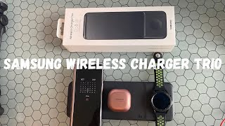 Samsung Wireless Charger Trio  Unboxing and Usage [upl. by Enirod738]