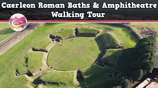 CAERLEON ROMAN BATHS amp AMPHITHEATRE WALES  Walking Tour  Pinned on Places [upl. by Auhsej324]