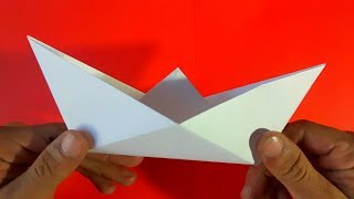 Como hacer un barco de papel  How to make a paper boat Origami [upl. by Oneladgam392]