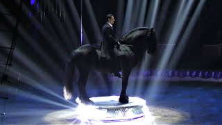 Circus KNIE  Friesian Horses 44th Circus Festival of MonteCarlo 2020  Golden Clown [upl. by Refeinnej]