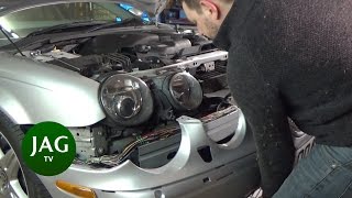 Jaguar SType FRONT BUMPER REMOVAL [upl. by Garlen]