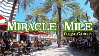 Coral Gables Miracle Mile Miami Florida Walk Tour 4k [upl. by Lorola]