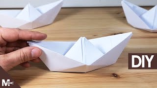 ► Como hacer un BARCO DE PAPEL Origami en 1 MINUTO ⛵ [upl. by Ennaed714]