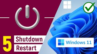 ✅ 5 Ways to Shutdown Turn Off or Restart Windows 11 PCLaptop [upl. by Eanerb272]