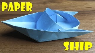 Como Hacer un Barco de Papel Fácil Origami  How to make a Paper Ship [upl. by Cherian]