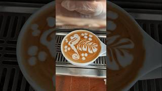 How to make seahorse latte art [upl. by Bettencourt]