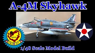 Building the Hasegawa 148th Scale A4M Skyhawk Light Attack Fighter [upl. by Hirasuna]