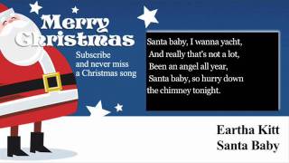 Eartha Kitt  Santa Baby  Lyrics Paroles [upl. by Saint423]