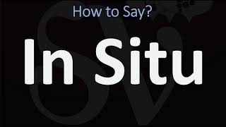 How to Pronounce In Situ CORRECTLY [upl. by Velick]