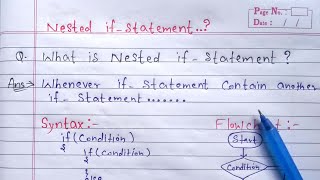 nested if statement in c programming  nested if statement syntaxflowchart and example program in c [upl. by Ahsikyw]