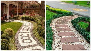 Beautiful walkways in front of the house 35 ideas yard landscaping design and garden [upl. by Blayne]