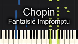 Fantaisie Impromptu Chopin Piano Tutorial Synthesia [upl. by Araeic435]