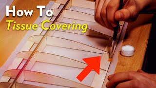 Easiest Way to Cover a Wing  Balsa and Tissue Aeromodelling [upl. by Rubliw]