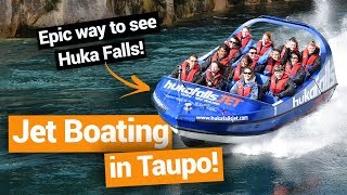 🛥️ Jet Boating at Huka Falls in Taupo – New Zealands Biggest Gap Year [upl. by Airetas]