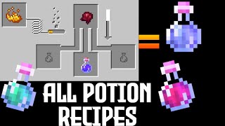 Minecraft All Potions Brewing Recipe For Beginners [upl. by Letnuhs]