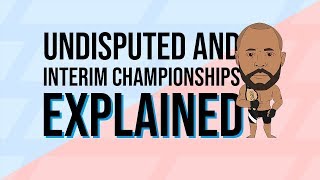 Undisputed and Interim Champion Explained  UFC Edition [upl. by Nasus]