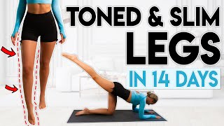 TONED and SLIMMER LEGS in 14 Days lose leg fat  10 minute Workout [upl. by Innes]