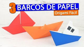 ⛵ 3 Barcos de papel fáciles de hacer con papiroflexia [upl. by Nolly679]