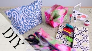 DIY Pencil Case amp Makeup Bag No Sew amp Sew by ANNEORSHINE [upl. by Jaella296]