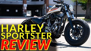 Harley Davidson Sportster Review  Bobber Sportster with Mod list [upl. by Ahseile285]