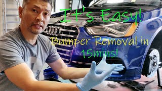 Audi Front Bumper Removal DIY on Audi S3 [upl. by Jess]