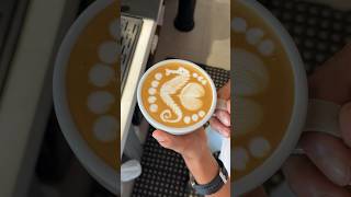 Seahorse Latte Art Coffee Art” [upl. by Shurlock929]