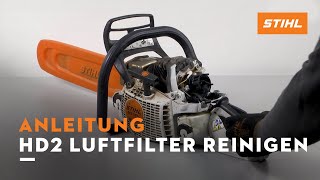 Motorsäge STIHL HD2Luftfilter richtig reinigen Anleitung [upl. by Warchaw]