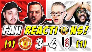 MAN UTD FANS FURIOUS 🤬 REACTION TO MAN UTD 3 11 4 FULHAM  FA CUP FAN REACTIONS [upl. by Brenner]