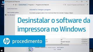 Desinstalar o software da impressora no Windows  HP Support [upl. by Altaf]