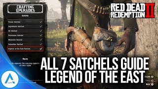 Red Dead Redemption 2 All 7 Satchel Upgrades  Legend of the East Satchel Guide [upl. by Oramlub]